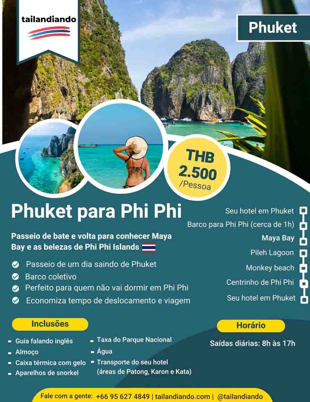 Passeio de Phuket para Phi Phi - Passeios em Phuket - o que fazer nas praias da Tailandia